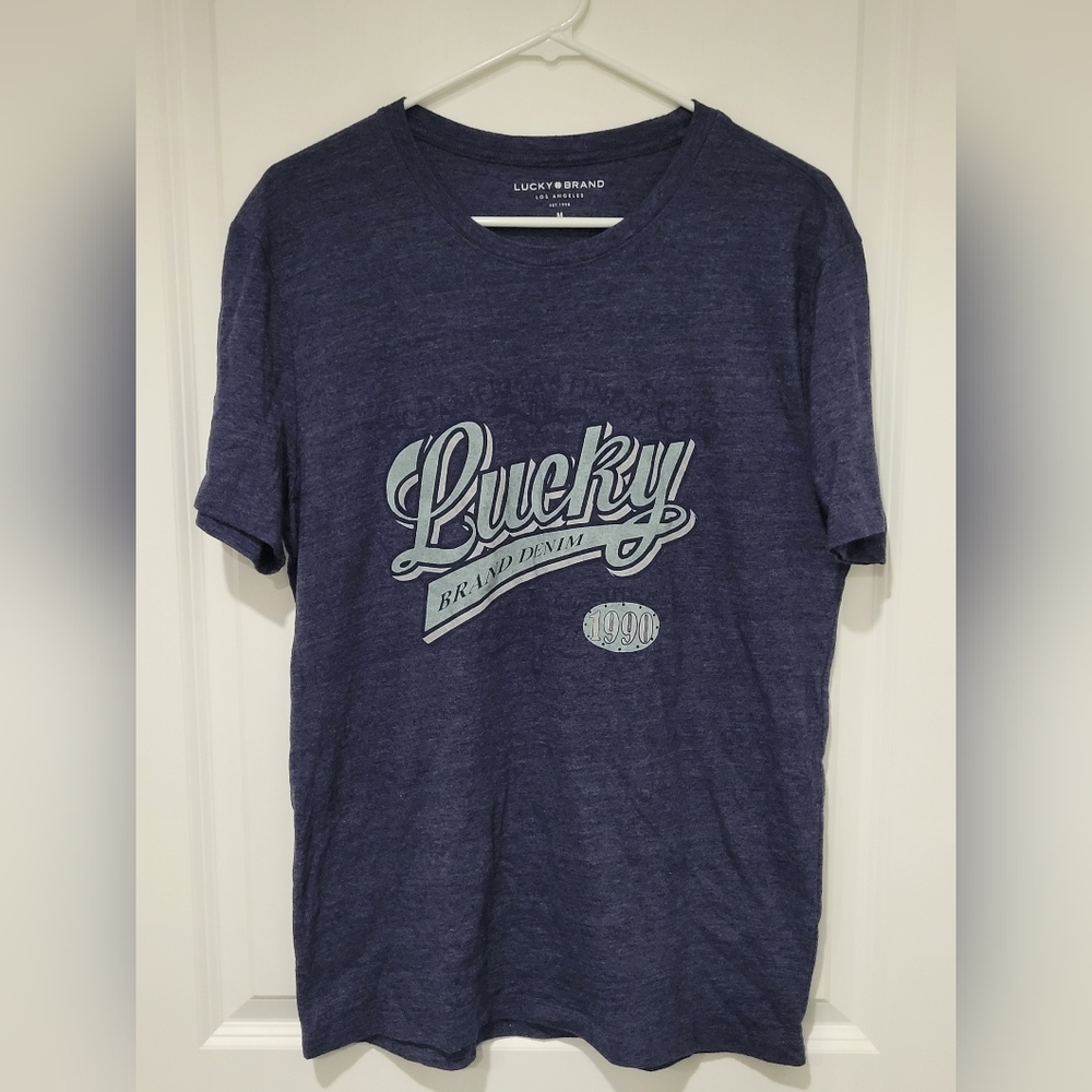 Lucky Brand Mens Short Sleeve Logo T Shirt